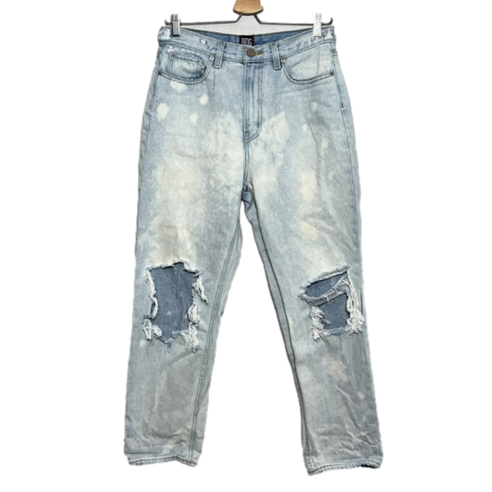 Bdg Slim Straight Jeans Light Wash Bleach Distressed 29